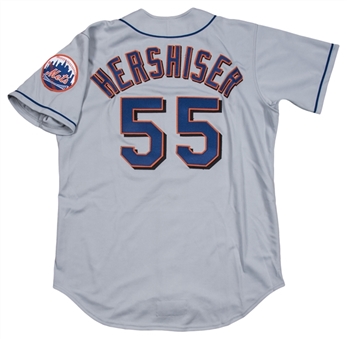 1999 Orel Hershiser Game Used New York Mets Road Jersey 